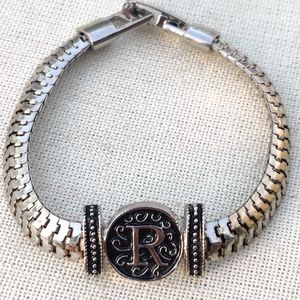 Vintage R initial bracelet